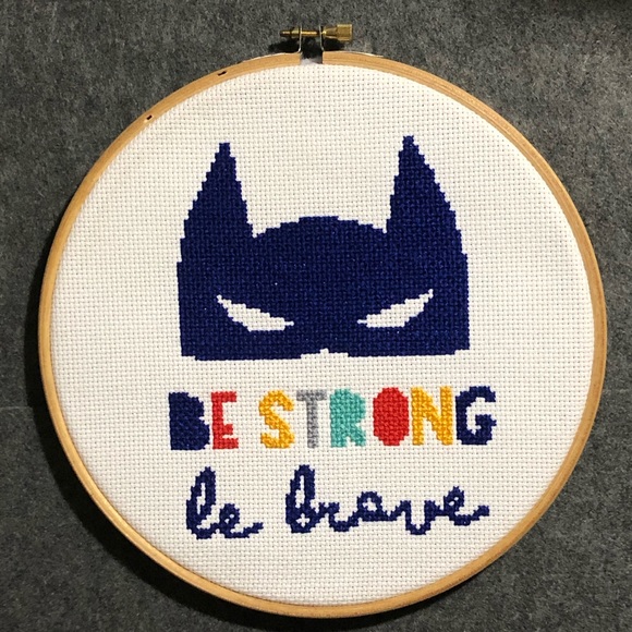 Handmade Batman Cross Stitch - Picture 1 of 1